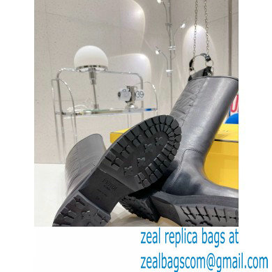Fendi Logo Embossed Boots Black 2022