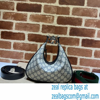 Gucci Attache small shoulder bag 699409 Beige and blue GG Supreme canvas 2022 - Click Image to Close