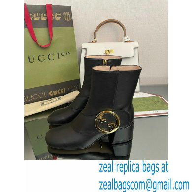 Gucci Blonde women's ankle boots 700016 leather Black 2022