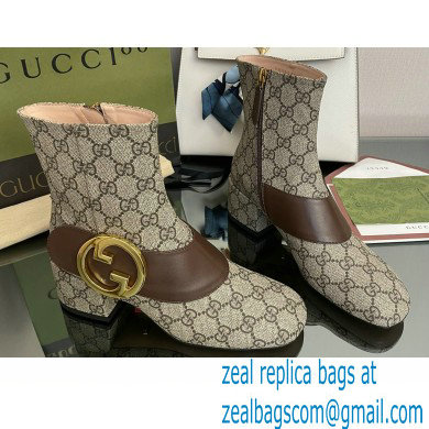 Gucci Blonde women's ankle boots 701706 GG canvas Beige 2022 - Click Image to Close