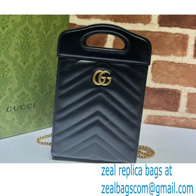 Gucci GG Marmont top handle mini bag 699756 Black