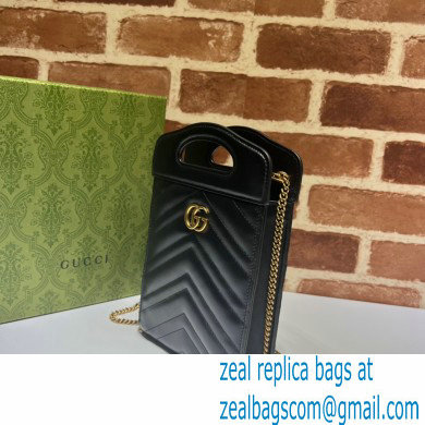 Gucci GG Marmont top handle mini bag 699756 Black