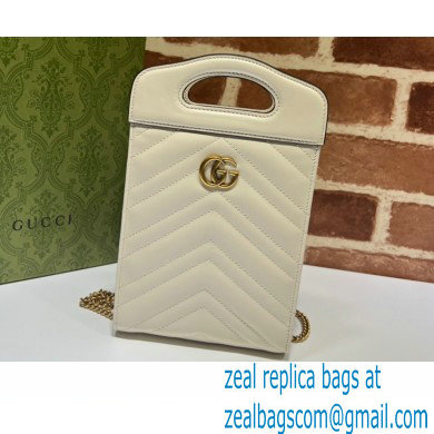 Gucci GG Marmont top handle mini bag 699756 White - Click Image to Close
