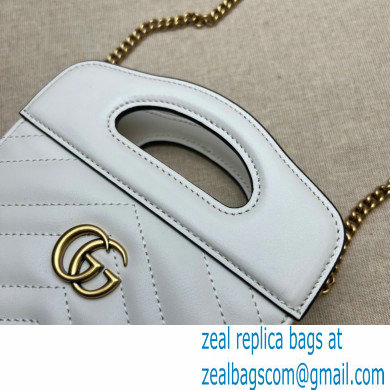 Gucci GG Marmont top handle mini bag 699756 White