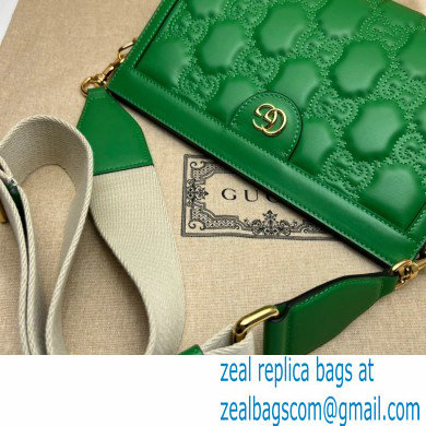 Gucci GG Matelasse leather small bag 702200 Green
