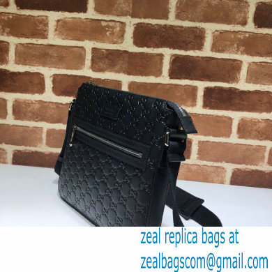 Gucci GG embossed Signature messenger Bag 406410 Black - Click Image to Close