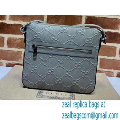 Gucci GG embossed Signature messenger Bag 406410 Gray