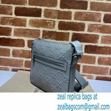 Gucci GG embossed Signature messenger Bag 406410 Gray - Click Image to Close