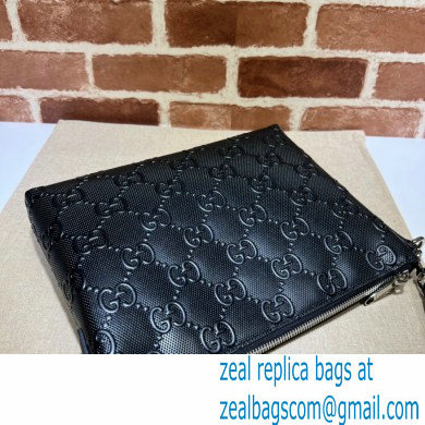 Gucci GG embossed medium messenger Bag 696009 Black - Click Image to Close