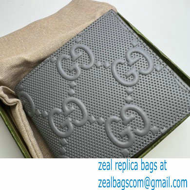 Gucci GG embossed wallet 625562 Gray - Click Image to Close