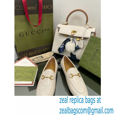 Gucci GG matelasse princetown Jordaan loafers 699903 White 2022 - Click Image to Close