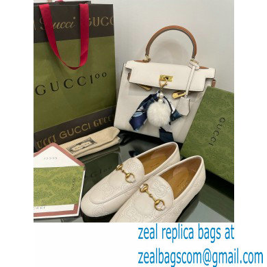 Gucci GG matelasse princetown Jordaan loafers 699903 White 2022 - Click Image to Close