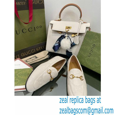 Gucci GG matelasse princetown Jordaan loafers 699903 White 2022 - Click Image to Close
