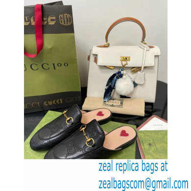 Gucci GG matelasse princetown Jordaan slipper 699901 Black 2022 - Click Image to Close