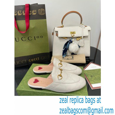 Gucci GG matelasse princetown Jordaan slipper 699901 White 2022 - Click Image to Close