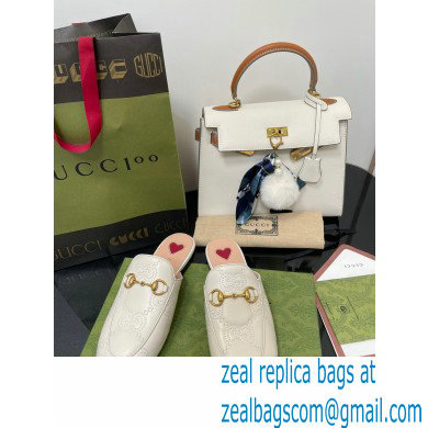 Gucci GG matelasse princetown Jordaan slipper 699901 White 2022 - Click Image to Close