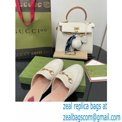 Gucci GG matelasse princetown Jordaan slipper 699901 White 2022 - Click Image to Close