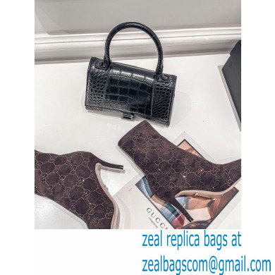 Gucci Heel 7.5cm Wool Ankle boots with Crystal Interlocking G Coffee 2022 - Click Image to Close