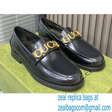 Gucci Leather 'Gucci' loafers Brushed Black 2022