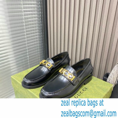 Gucci Leather 'Gucci' loafers Brushed Black 2022