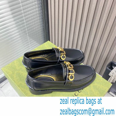 Gucci Leather 'Gucci' loafers Brushed Black 2022