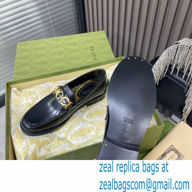 Gucci Leather 'Gucci' loafers Brushed Black 2022