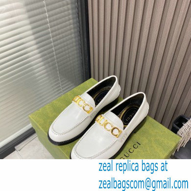 Gucci Leather 'Gucci' loafers White 2022