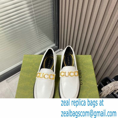 Gucci Leather 'Gucci' loafers White 2022