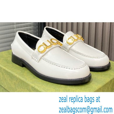 Gucci Leather 'Gucci' loafers White 2022