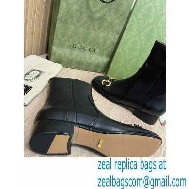 Gucci Leather ankle boots Black with Horsebit 2022