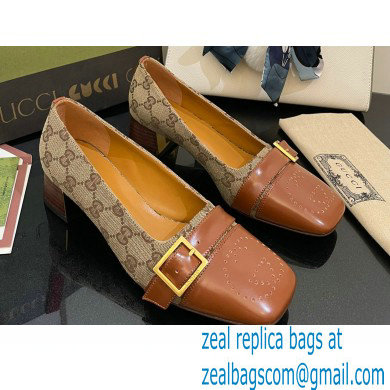 Gucci Pumps with Buckle GG Canvas Beige 2022