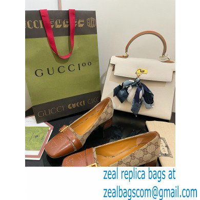 Gucci Pumps with Buckle GG Canvas Beige 2022