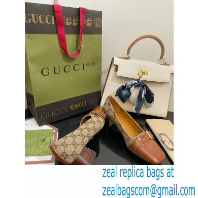 Gucci Pumps with Buckle GG Canvas Beige 2022 - Click Image to Close
