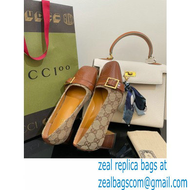 Gucci Pumps with Buckle GG Canvas Beige 2022