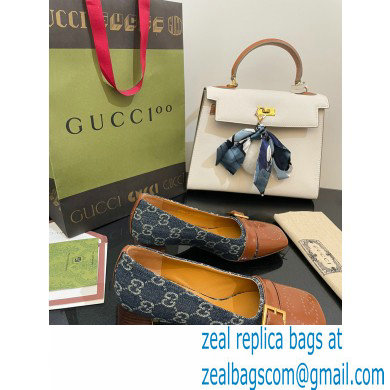 Gucci Pumps with Buckle GG Denim Blue 2022