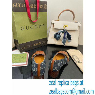 Gucci Pumps with Buckle GG Denim Blue 2022