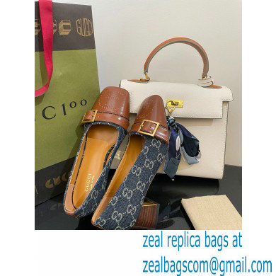 Gucci Pumps with Buckle GG Denim Blue 2022