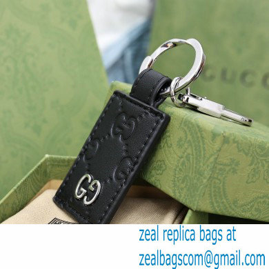 Gucci Signature keychain 478136 Black - Click Image to Close