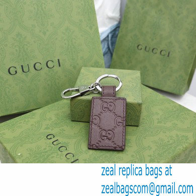 Gucci Signature keychain 478136 Coffee