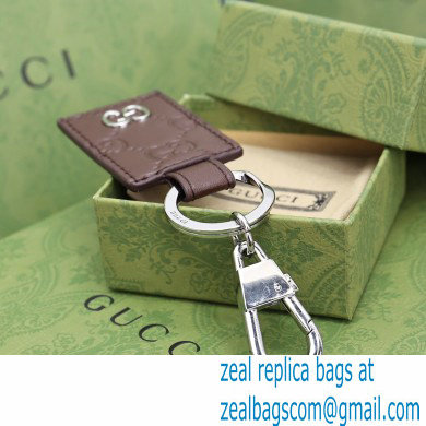 Gucci Signature keychain 478136 Coffee