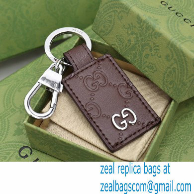 Gucci Signature keychain 478136 Coffee