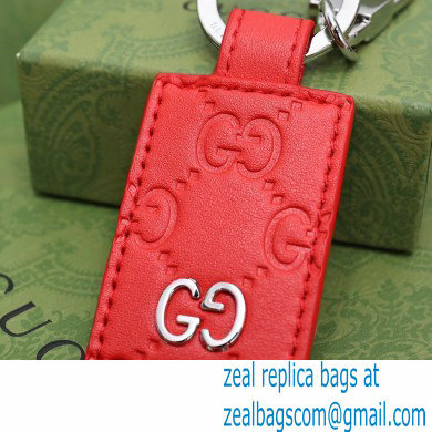 Gucci Signature keychain 478136 Red - Click Image to Close