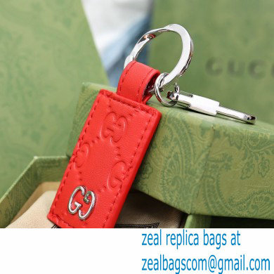 Gucci Signature keychain 478136 Red - Click Image to Close