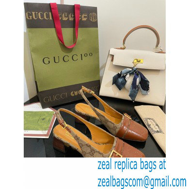 Gucci Slingbacks with Buckle GG Canvas Beige 2022