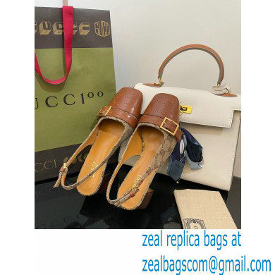 Gucci Slingbacks with Buckle GG Canvas Beige 2022