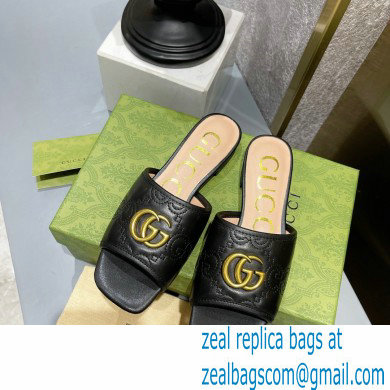 Gucci Women's GG matelasse slide sandal black 2022 - Click Image to Close