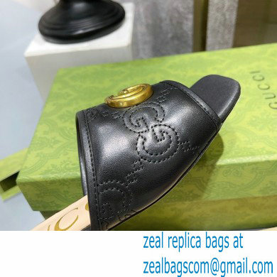 Gucci Women's GG matelasse slide sandal black 2022 - Click Image to Close