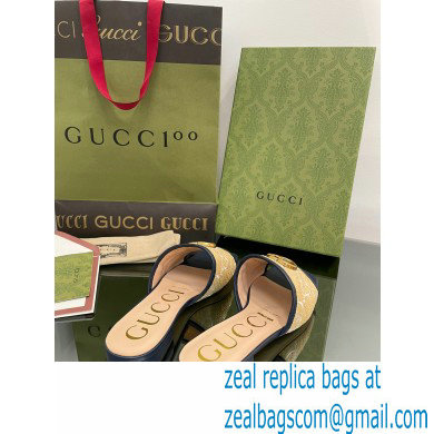 Gucci Women's GG raffia effect slide black 2022