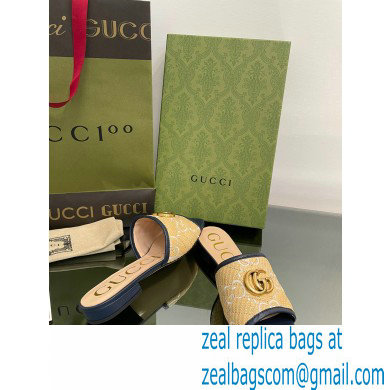 Gucci Women's GG raffia effect slide black 2022