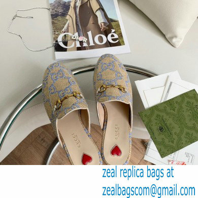 Gucci beige and BLUE Women's GG Princetown slipper 475094 2022